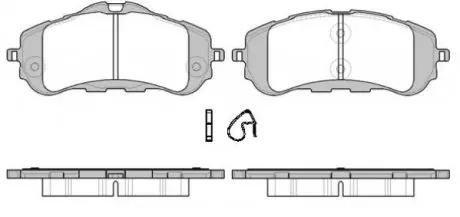 Тормозные колодки пер. Peugeot 308 II 13- (Bosch) WOKING P14593.00