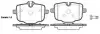 Колодки тормозные дисковые BMW 5F10 5G30 7G11 / задн (P15333.00) WOKING P1533300 (фото 1)