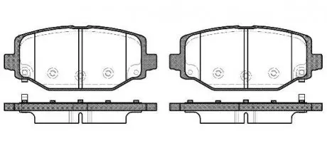 Колодки тормозные дисковые Dodge Journey 08>12 / задн (P15833.04) WOKING P1583304