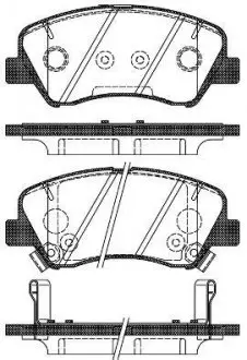Гальмівні колодки пер. Santa Fe II/Carens IV/Sorento II/III 09- (Mando) WOKING P15883.02