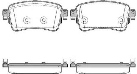 Колодки гальмівні диск. задн. (Remsa) PSA Expert Jumpy 16> / Opel Vivaro 19> / Toyota Proace 18> (P16203.00) WOKING P1620300