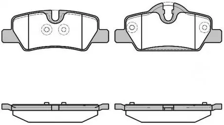 Колодки тормозные диск. задн. (Remsa) Mini Mini 1.2 13-,Mini Mini 1.5 13-,Mini Mini 2.0 13- WOKING P17003.00