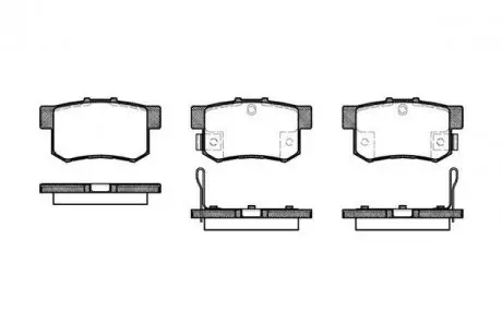 Тормозные колодки зад. Civic 98-/Accord 90-03 (Akebono) (47,8x88,9x14) WOKING P2253.32
