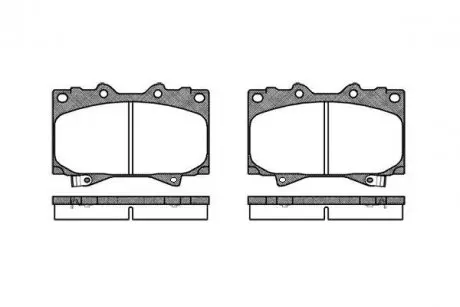 Колодки тормозные диск. перед. (Remsa) Land Cruiser Prado (_J15_) (09-)/Mitsubishi Pajero IV (09-) WOKING P6073.04