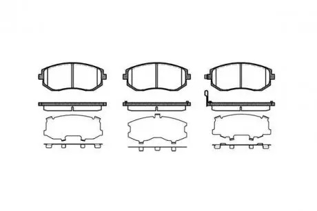 Гальмівні колодки пер. Subaru Impreza 02-/Forester 02- (akebono) WOKING P8513.11