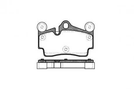 Тормозные колодки зад. Audi Q7/Touareg/Cayenne (Brembo) (112,2x73,2x16,2) WOKING P8963.00