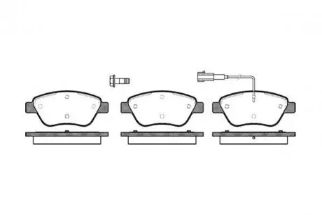 Тормозные колодки пер. NEMO/STILO/STILO/STILO/IBIZA/OCTAVIA/GOLF/TT 1.0-2.5 04- (Bosch) (122.8x53 WOKING P9583.01