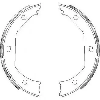 Колодки ручного гальма BMW 3(E46,E90-92) 00-13/5(E39) 95-04/X1(E84) 09-15 (ATE) WOKING Z471600