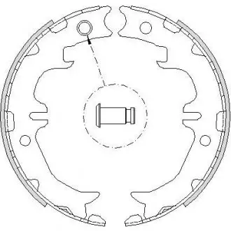 Колодки ручного гальма Lexus RX/IS/GS 93-08, Avensis/Previa/Rav4 90-06 WOKING Z4742.00