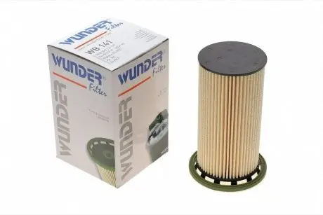 Фильтр топливный Audi A3/Q2/TT/Skoda Octavia/SuperB/VW Caddy/Golf/Passat/Polo/Tiguan 1.6/2.0D 09- (высота 147 мм) WUNDER FILTER WB 141
