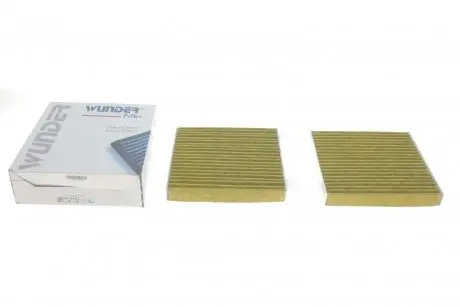 Фильтр салона BMW X3 (F25)/X4 (F26) 2.0/3.0D 10-(угольный) (к-кт 2 шт.) WUNDER FILTER WPK 223