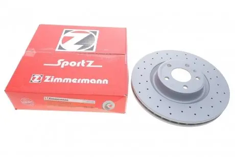 Диск тормозной (передний) Audi A4/A5/Q5 15-(338х30) (с покрытием) (вент.) ZIMMERMANN 100337852
