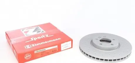 Диск тормозной (передний) VW T5 09-15/T6 15- (340x32.6) (с покрытием) (с отверстием) (вентилированный) ZIMMERMANN 600324952